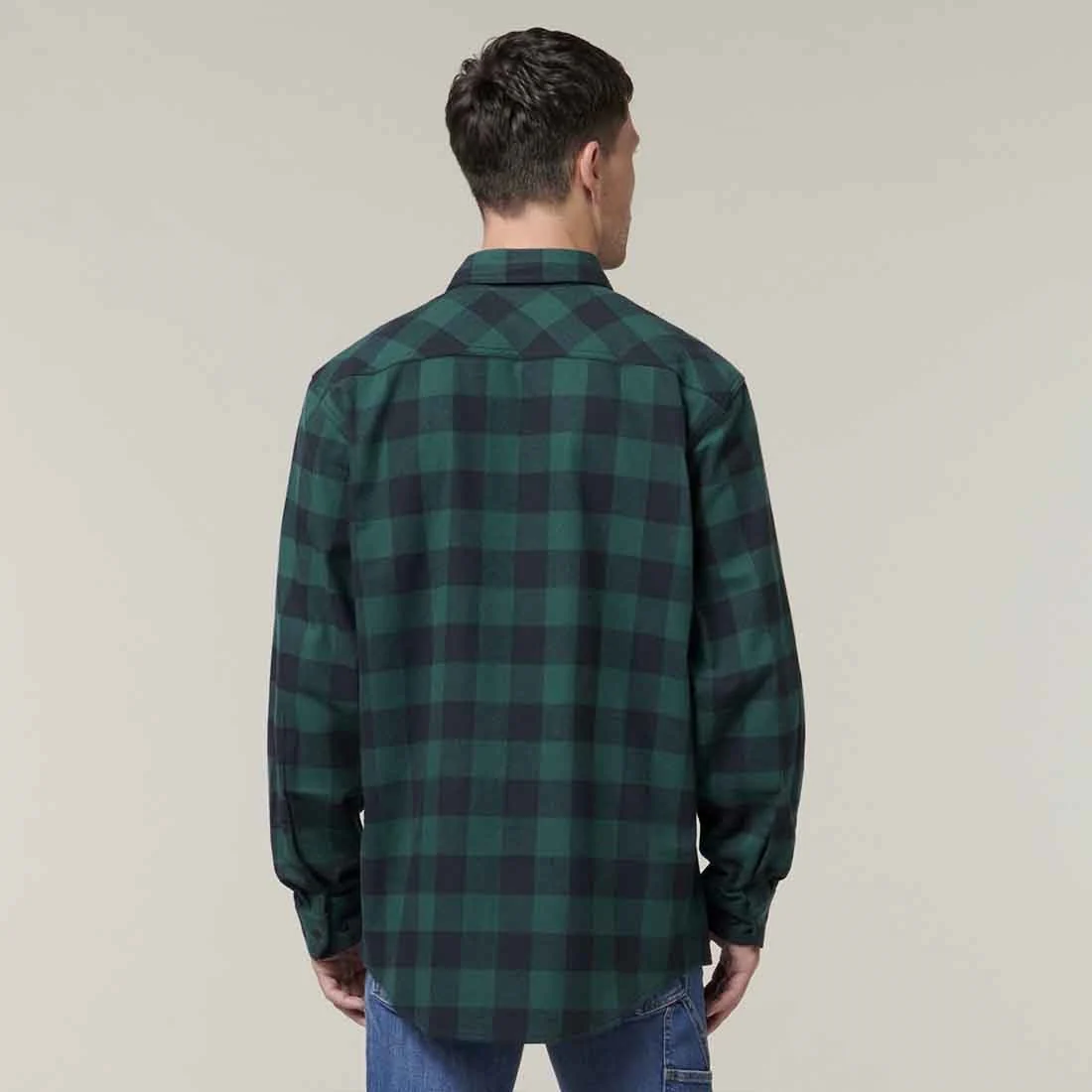 Men's Check Flannel Shirt - Image 3