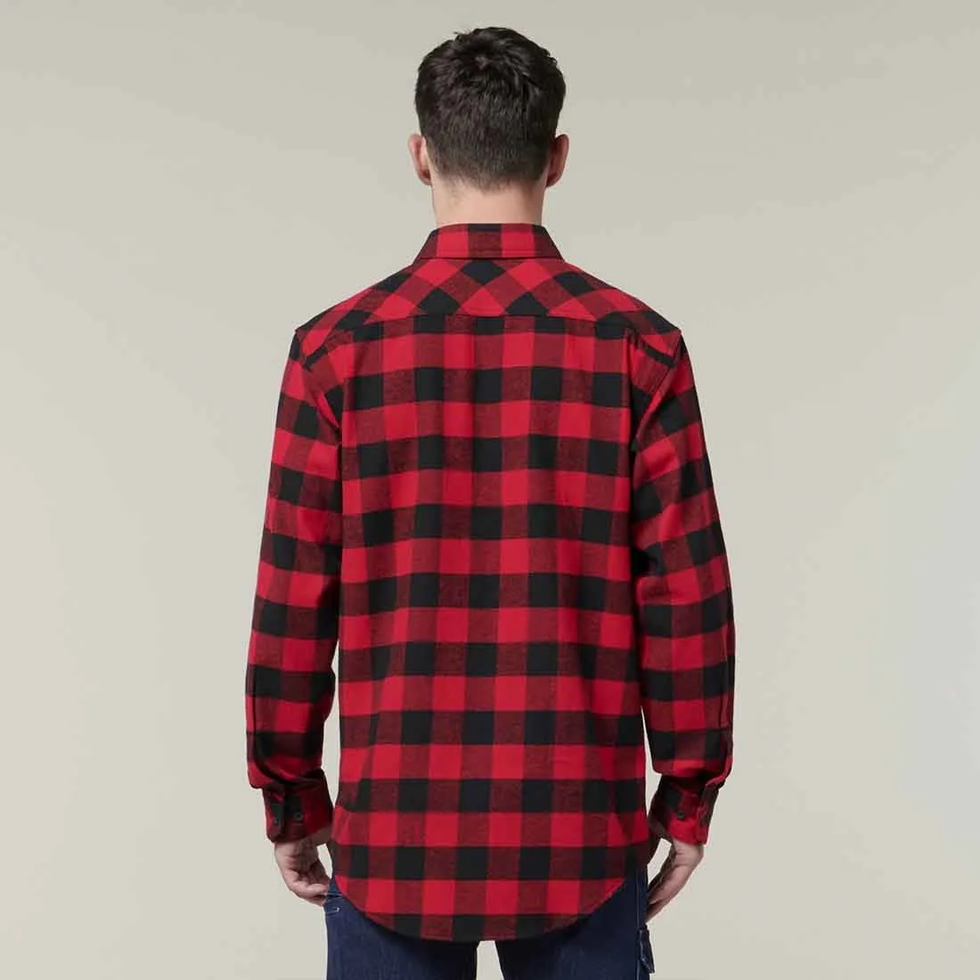 Men's Check Flannel Shirt - Image 3