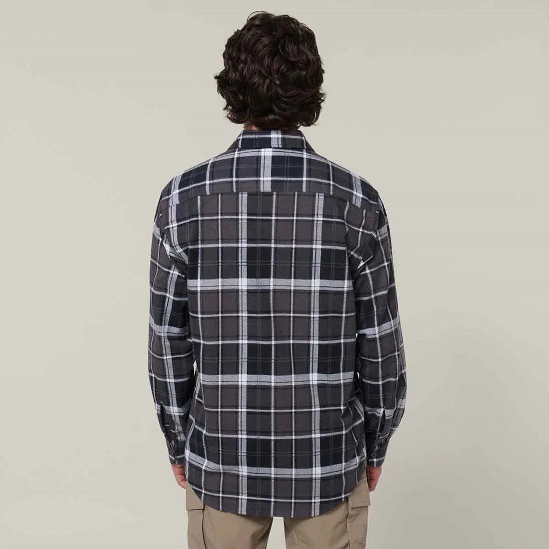 Men's Lightweight Check Flannel Shirt - Image 3
