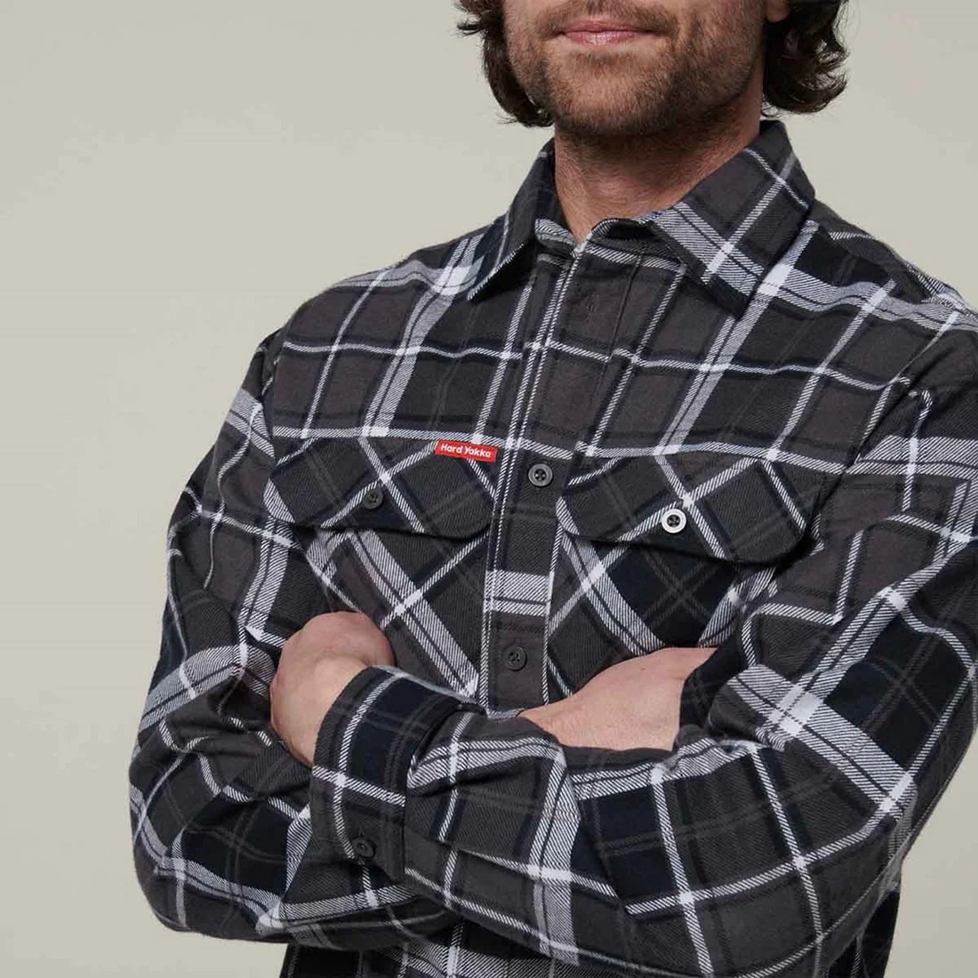 Men's Lightweight Check Flannel Shirt - Image 4