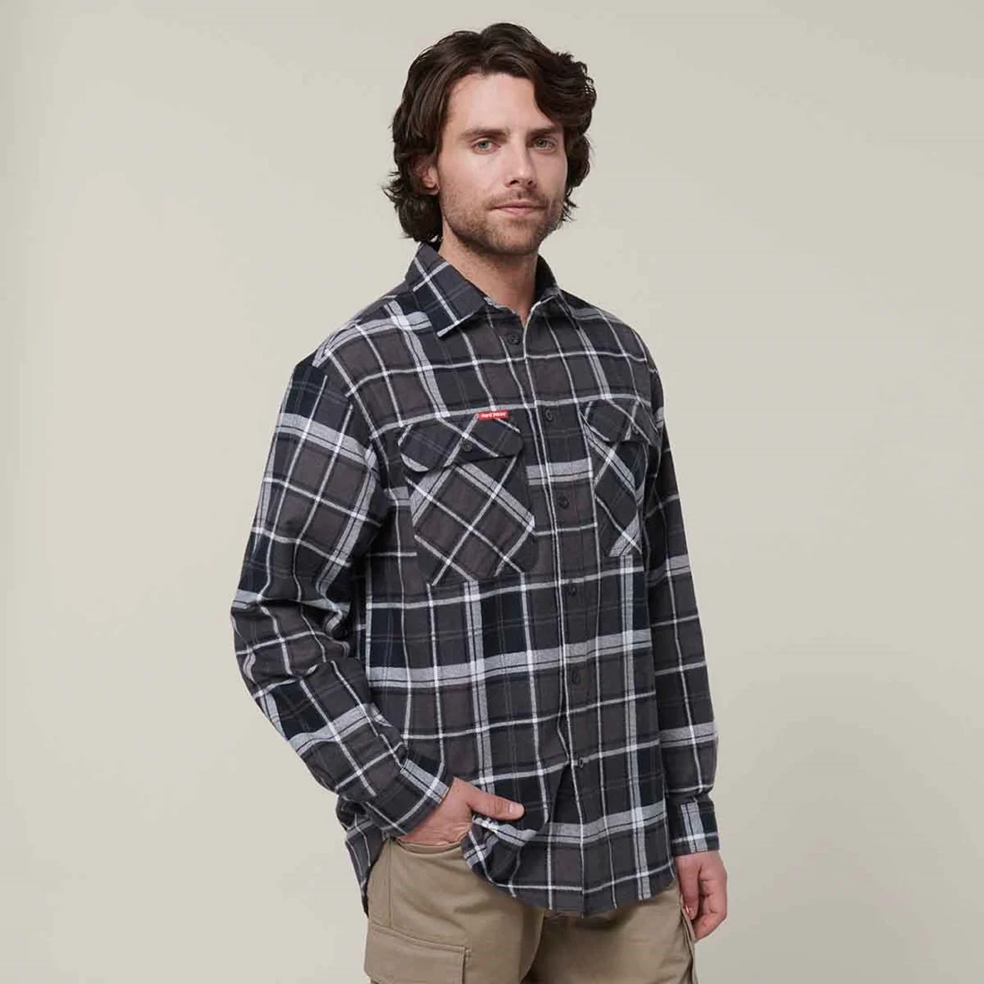 Men's Lightweight Check Flannel Shirt - Image 5
