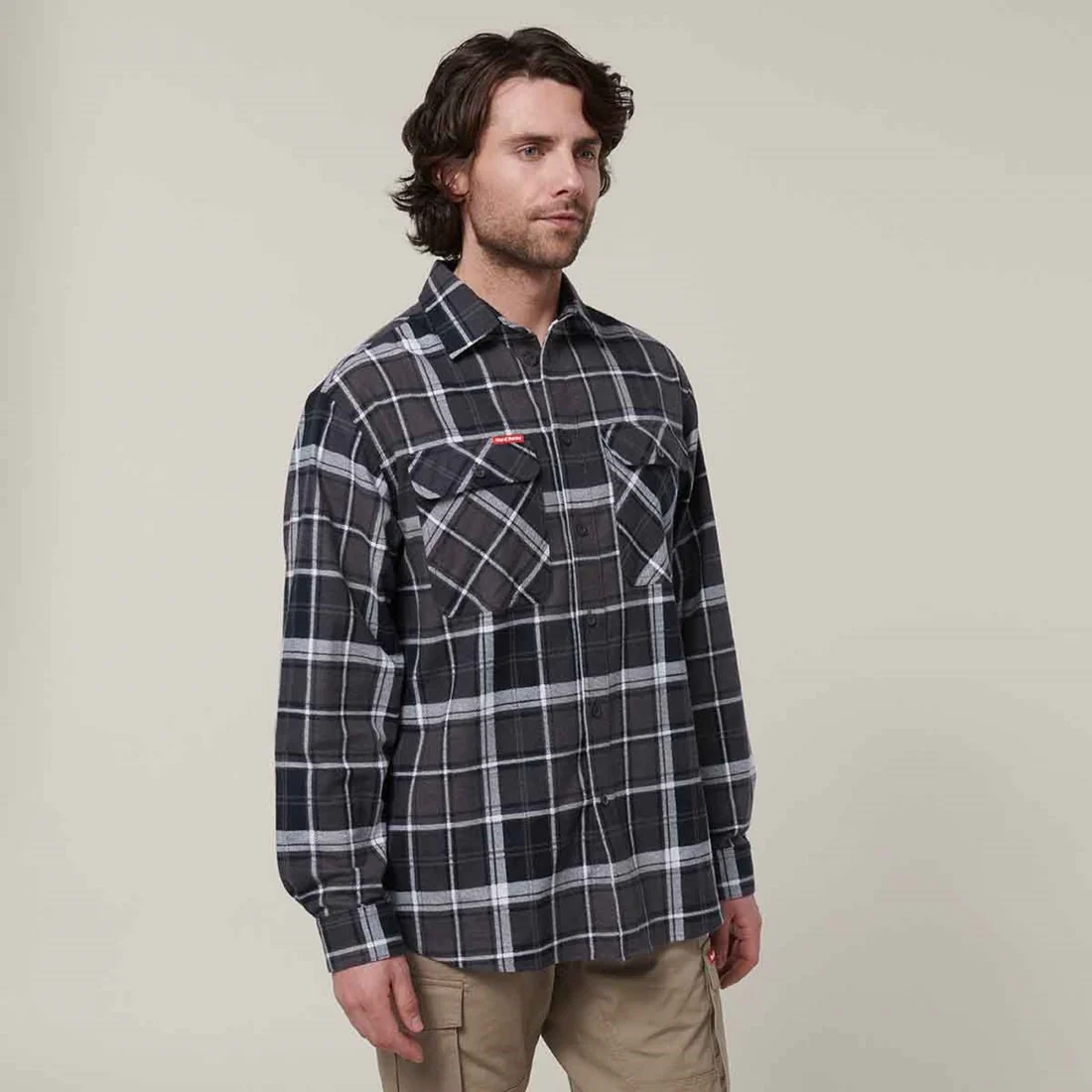 Men's Lightweight Check Flannel Shirt - Image 6