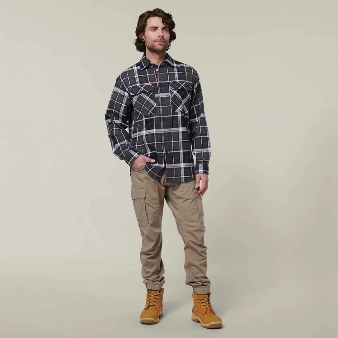 Men's Lightweight Check Flannel Shirt - Image 8