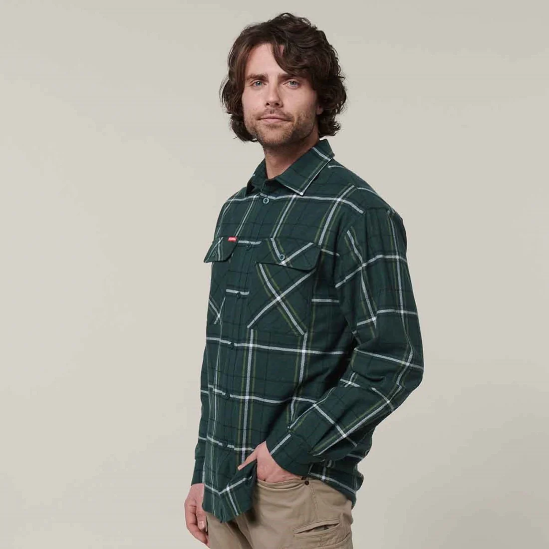Men's Lightweight Check Flannel Shirt - Image 6