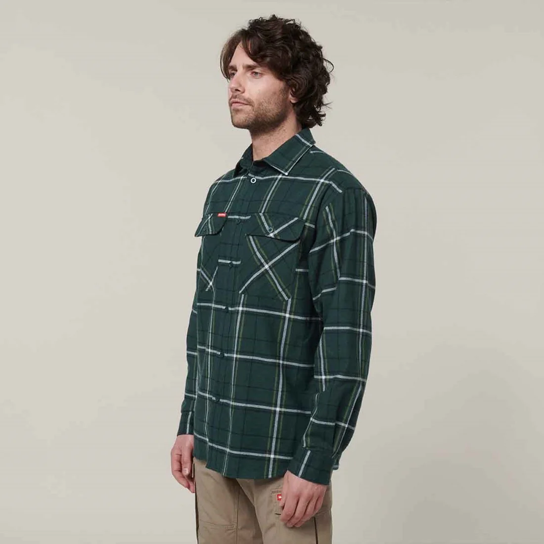 Men's Lightweight Check Flannel Shirt - Image 7