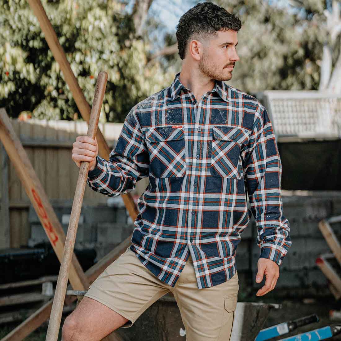 Men's Lightweight Check Flannel Shirt - Image 11