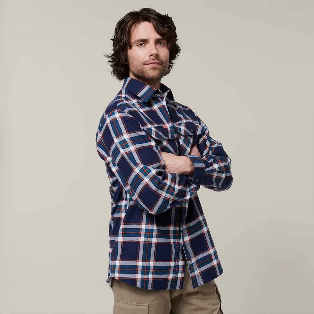 Men's Lightweight Check Flannel Shirt - Image 6