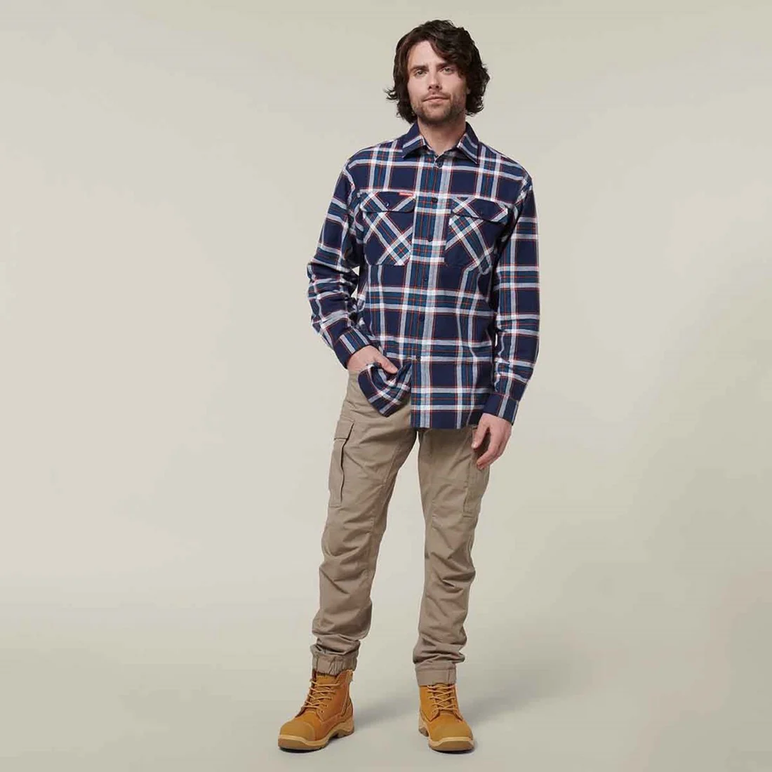 Men's Lightweight Check Flannel Shirt - Image 9