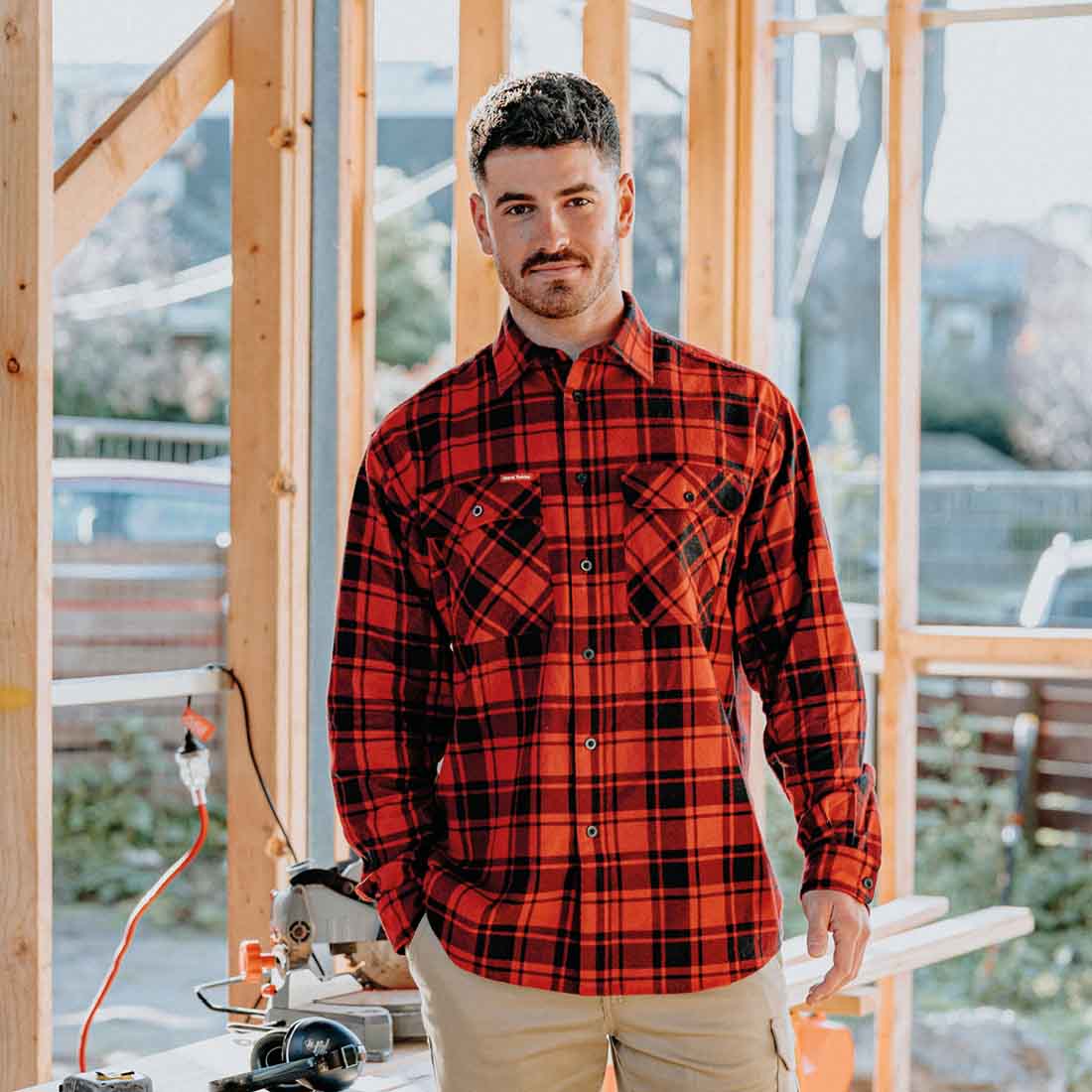Men's Lightweight Check Flannel Shirt - Image 10