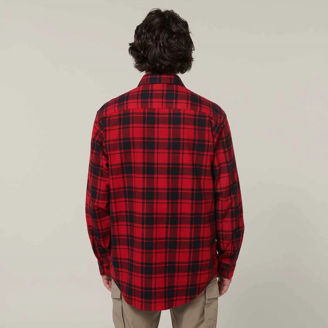 Men's Lightweight Check Flannel Shirt - Image 3