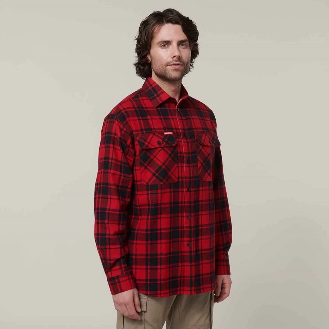 Men's Lightweight Check Flannel Shirt - Image 8