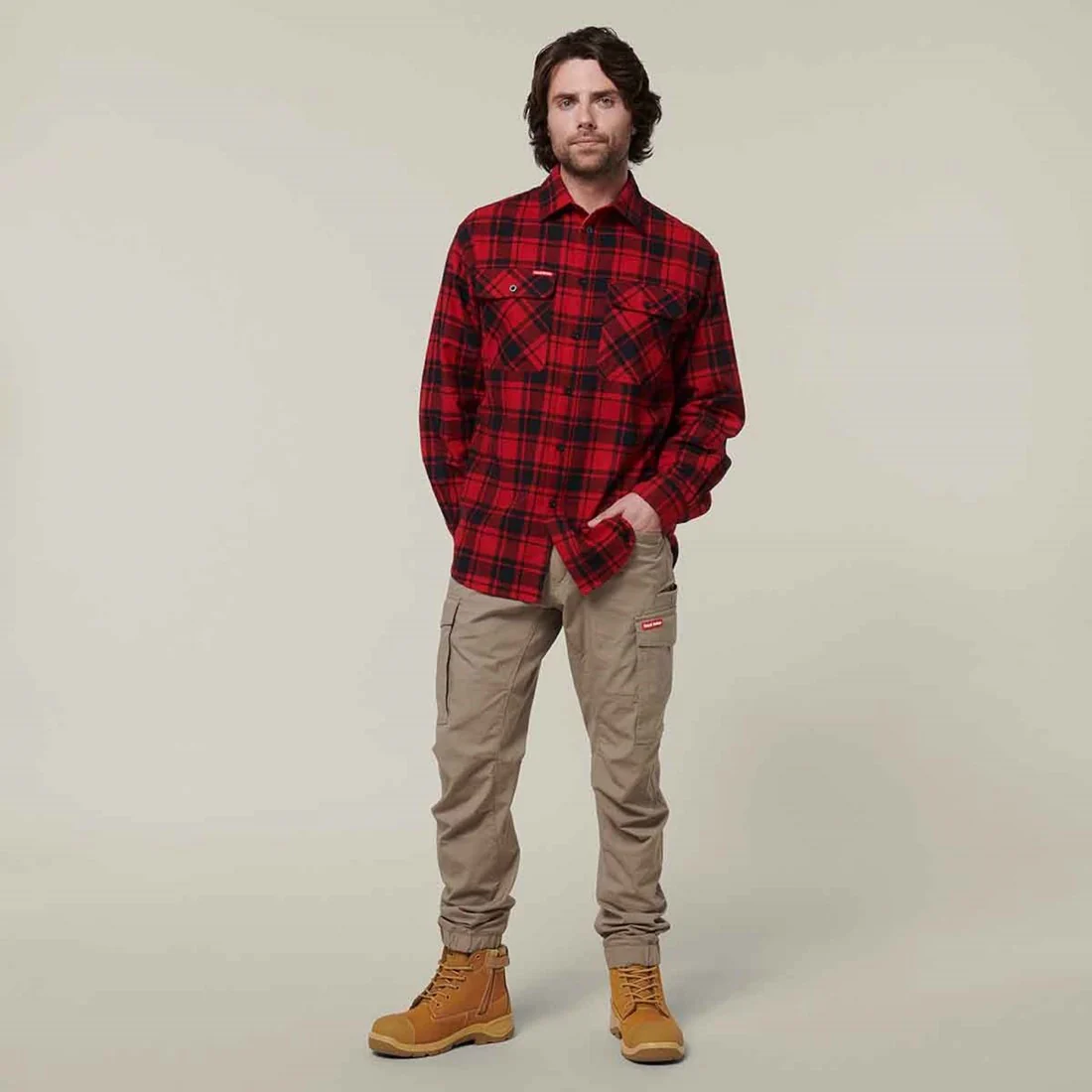 Men's Lightweight Check Flannel Shirt - Image 9