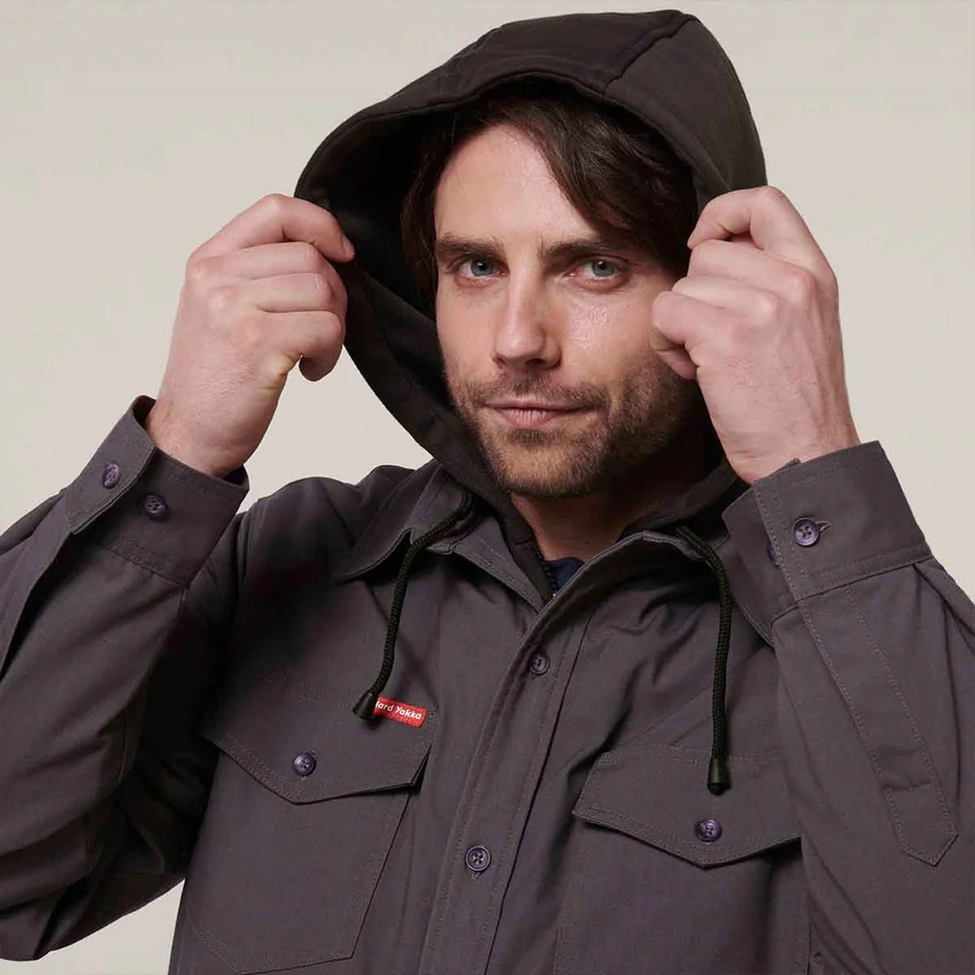 Men's Quilted Solid Shacket - Image 6