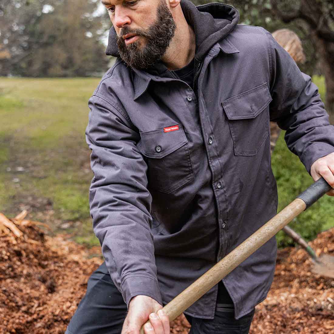 Men's Quilted Solid Shacket - Image 9