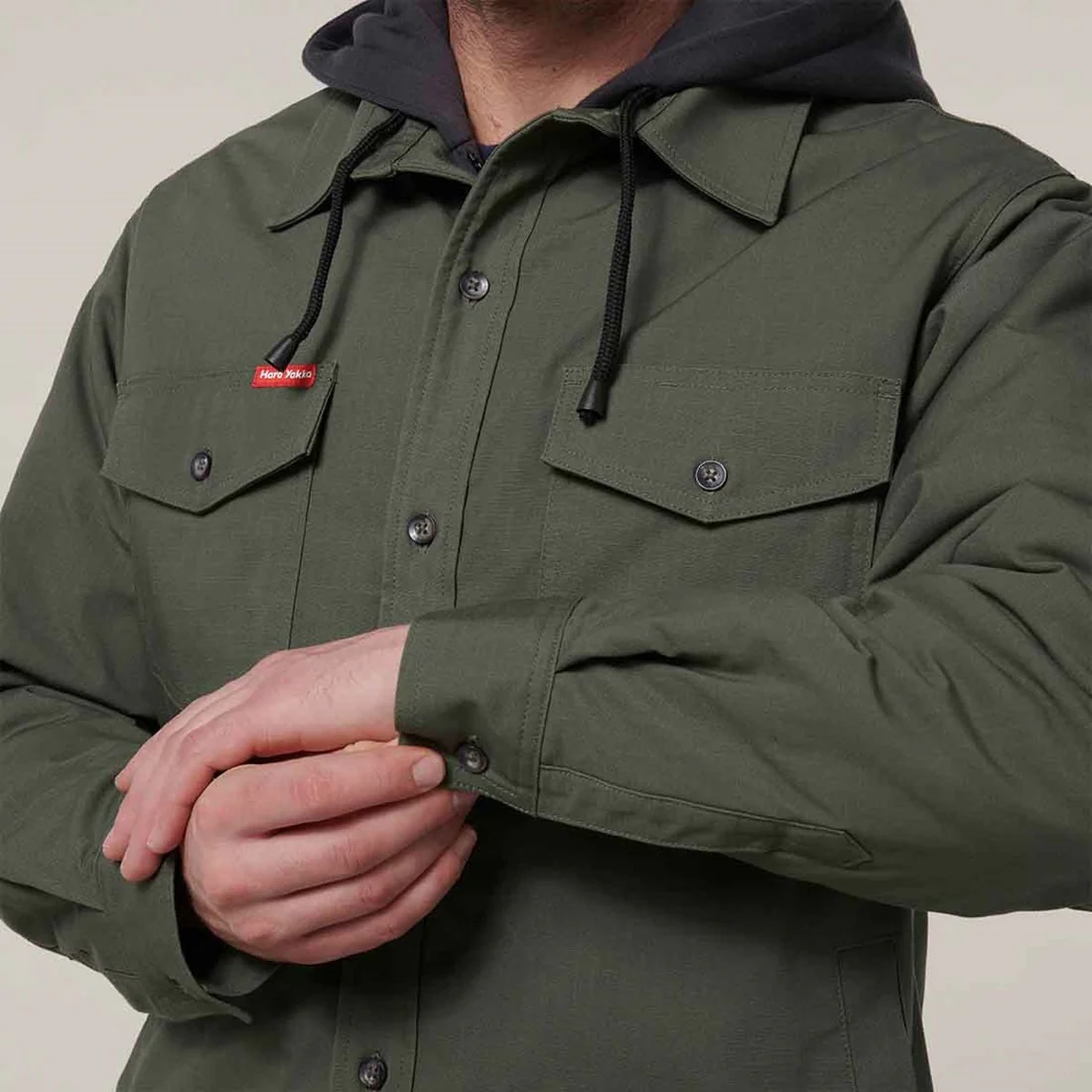 Men's Quilted Solid Shacket - Image 4
