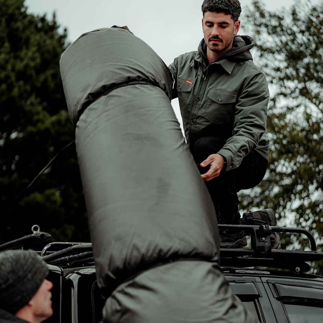 Men's Quilted Solid Shacket - Image 9